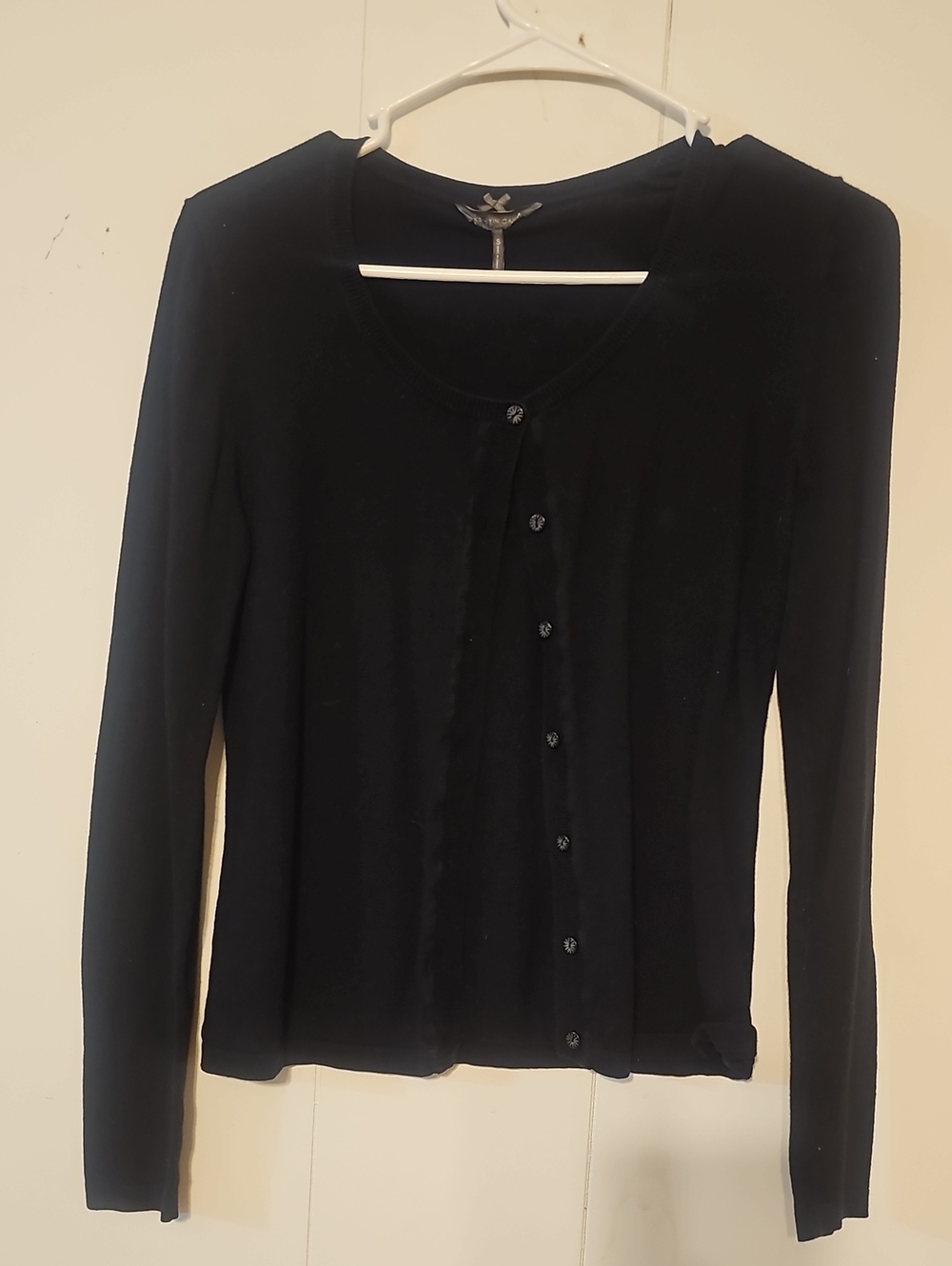 Classic Black Button-Down Long Sleeve Top